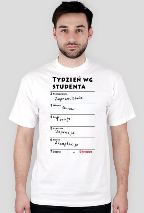 Kalendarz wg studenta - napis czarny