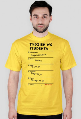 Kalendarz wg studenta - napis czarny