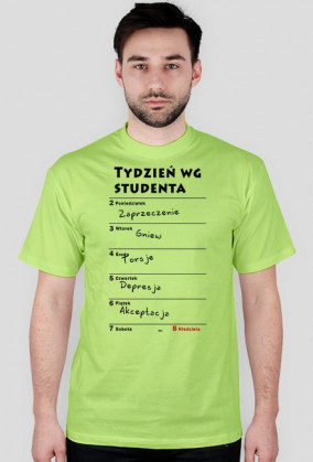 Kalendarz wg studenta - napis czarny