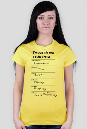 Kalendarz wg studenta - napis czarny