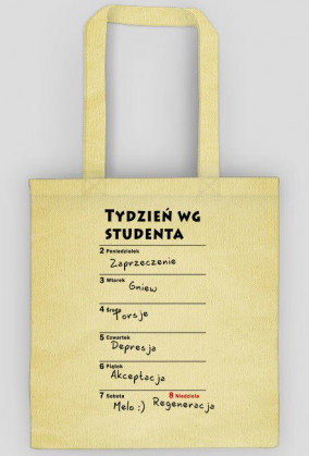 Kalendarz wg studenta - napis czarny