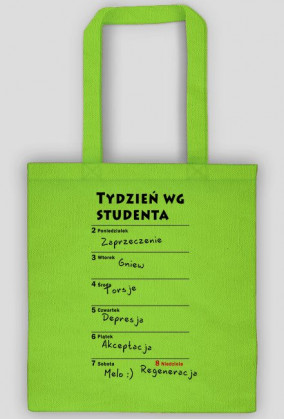 Kalendarz wg studenta - napis czarny