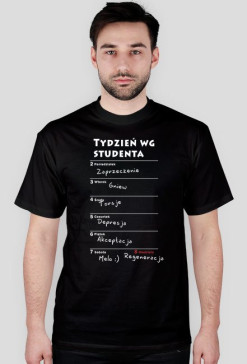 Kalendarz wg studenta - napis biały