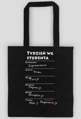 Kalendarz wg studenta - napis biały