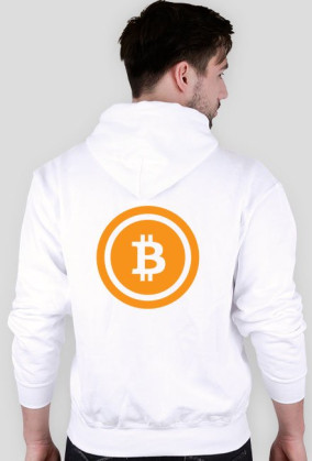 Bluza z kapturem z logiem BitCoin plecy