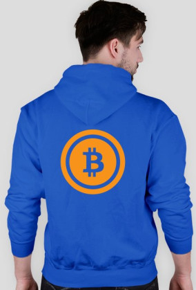 Bluza z kapturem z logiem BitCoin plecy
