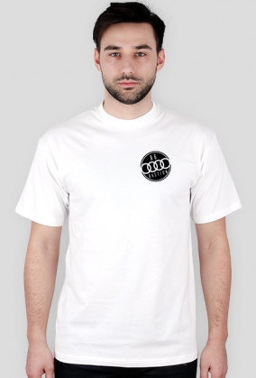 Koszulka B6 Bastion biała. małe logo
