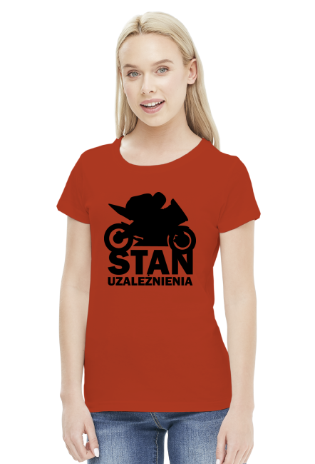 Stan uzależnienia - damska koszulka motocyklowa