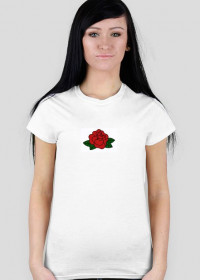 Koszulka zwykła z różą