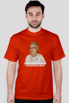 Koszulka T-shirt "Cały czas tłukło" Kolor Czerwona i Czarna