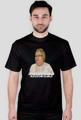 Koszulka T-shirt "Cały czas tłukło" Kolor Czerwona i Czarna