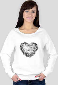 Damska bluza Made with love nadruk serce