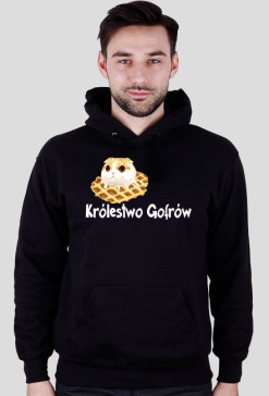 Bluza z kapturem "Królestwo Gofrów" Czarna