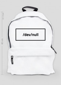 Plecak /dev/null (czarny nadruk)
