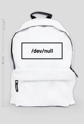 Plecak /dev/null (czarny nadruk)