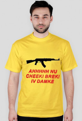 Cheeki Breeki with weapon