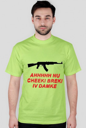 Cheeki Breeki with weapon