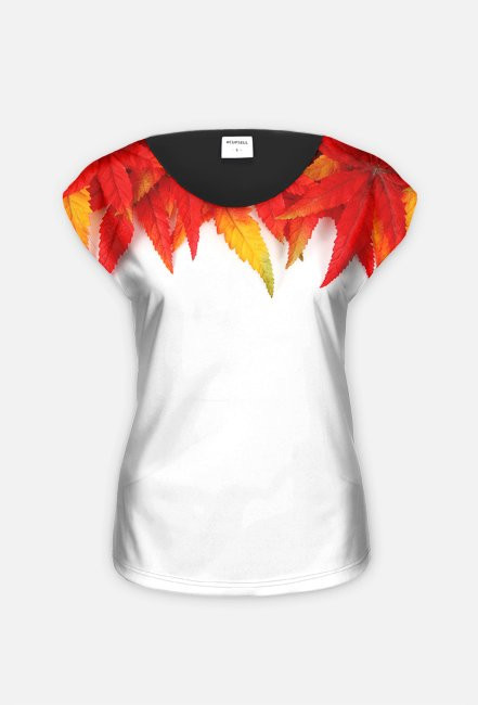 Koszulka damska fullprint hybryda "Jesień"