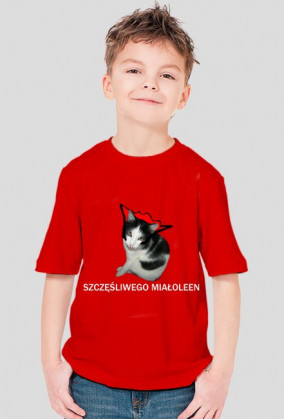 Szczęśliwego meowleen (T-SHIRT Dziecięcy)