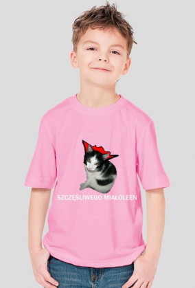 Szczęśliwego meowleen (T-SHIRT Dziecięcy)