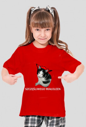 Szczęśliwego meowleen (T-SHIRT Dziecięcy)