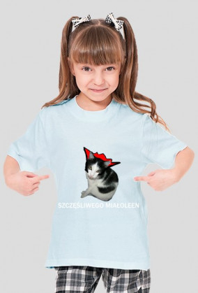 Szczęśliwego meowleen (T-SHIRT Dziecięcy)