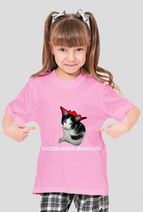 Szczęśliwego meowleen (T-SHIRT Dziecięcy)