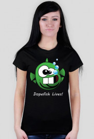 Dopefish Lives! (biały napis) - zielona wszystkożerna ryba