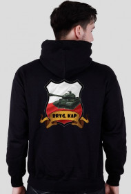 Bluza z logiem na plecach i hasłem z przodu