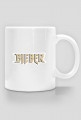 Kubek z podobizną i napisem "Bieber"