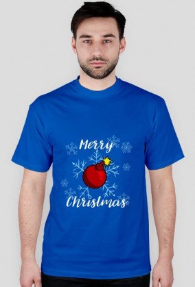 Koszulka Merry Christmas Bombka ciemna