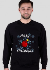 Swetr Merry Christmas Bombka czarny