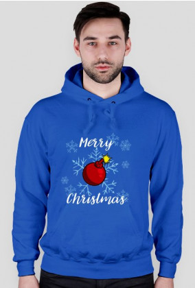Bluza Merry Christmas Bombka czarny, niebieski