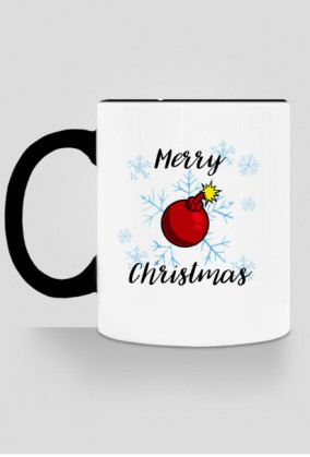 Kubek Merry Christmas Bombka kolorowy