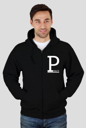 Bluza z logiem Pracz Czarna rozpinana