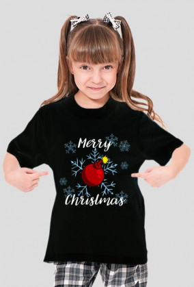 Koszulka Merry Christmas Bombka ciemna