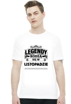 T-shirt legendy rodza sie w listopadzie
