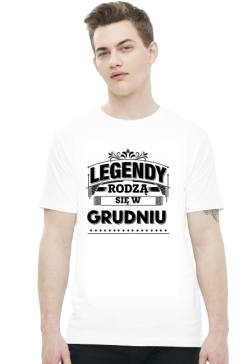 T-shirt legendy rodza sie w grudniu