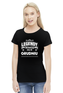 T-shirt legendy rodza sie w grudniu