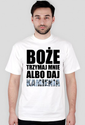 BOŻE TRZYMAJ MNIE czarny napis