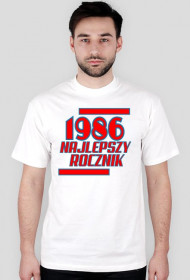 Koszulka urodzinowa 1986 najlepszy rocznik, koszulka na urodziny