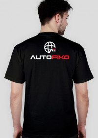 Tshirt czarny inicjał i logo Autofiko