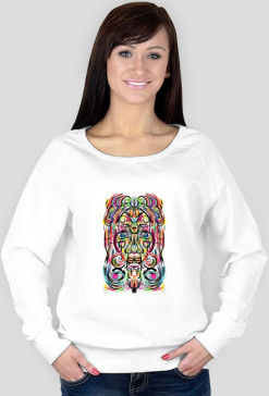 Colorful eye woman long
