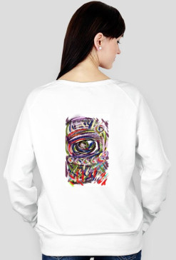 Colorful eye woman long