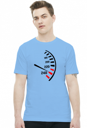 Prędkościomierz - męska koszulka motocyklowa