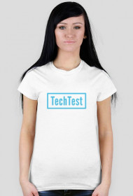 Koszulka biała z logo TechTest (Damska)