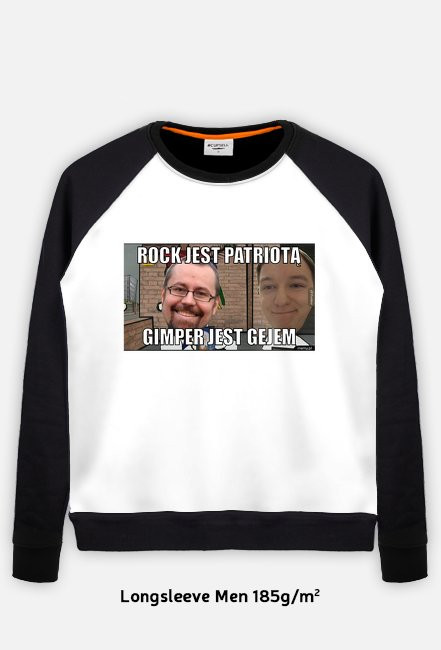 Koszulka z memem "Rock jest partiotą. Gimper jest