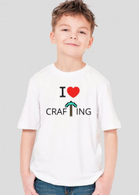 T-shirt "I LOVE CrafTing" przód chłopięcy