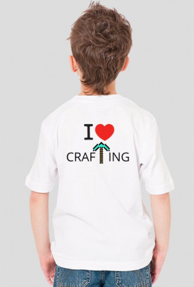 T-shirt "I LOVE CrafTing" tył chłopięcy