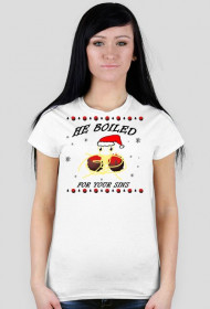 Damska Koszulka świąteczna Latający Potwór Spaghetti